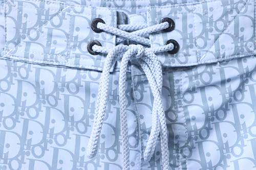 Dior Green Webbing Drawstring Shorts Purple