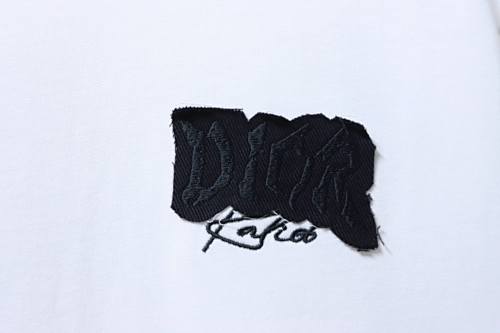 Dior Large Logo Patch And Embroidered Lettering On The Back T-Shirt