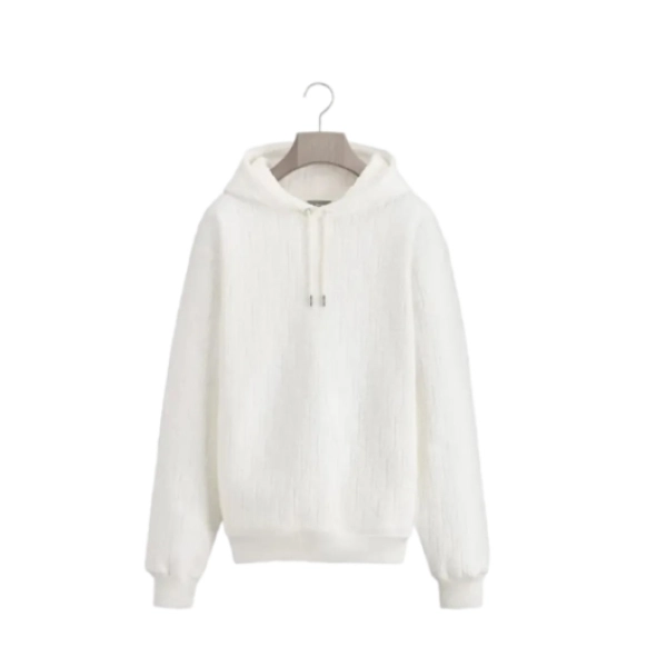 Dior Oblique Relaxed-Fit Hooded Sweatshirt（Terry Cotton Jacquard）