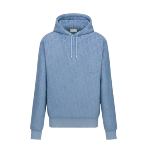Dior Oblique Relaxed-Fit Hooded Sweatshirt（Terry Cotton Jacquard）