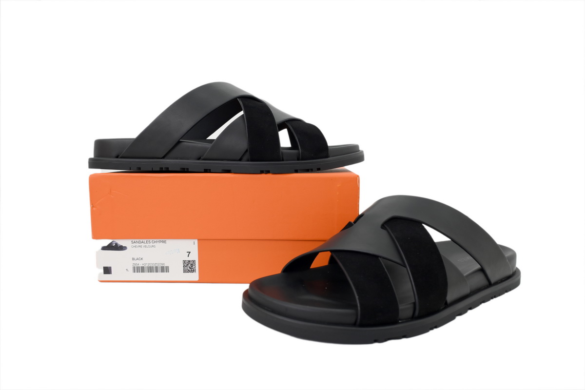 Hermes Kazimir Sandal Black