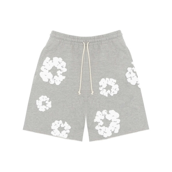 Amiri T-Shirt 677 + Denim Tears The Cotton Wreath Shorts Grey
