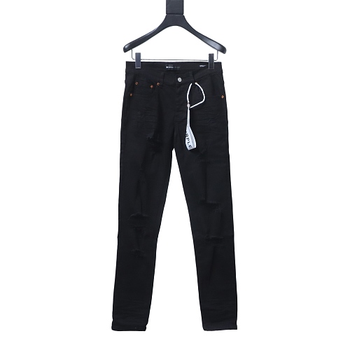 Purple Brand Pocket Distressed Slim Fit Pants