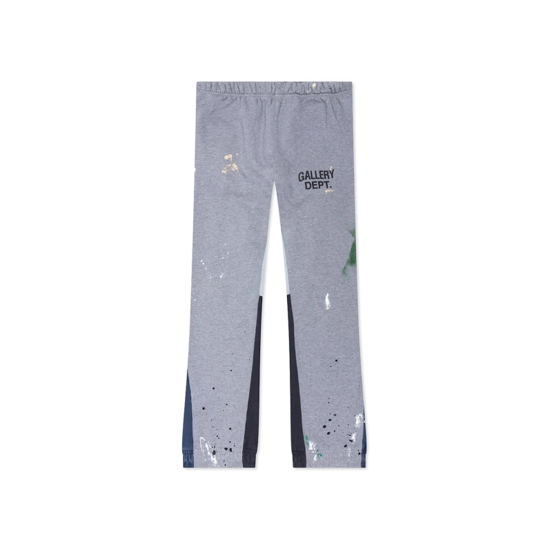 copy of BAPE x Chrome Hearts T-shirt 'Black' + Gallery Dept. Painted Flare Sweat Pants Heather Grey