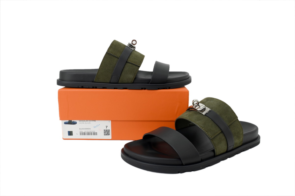 Hermes Jackson Sandal Black-Green
