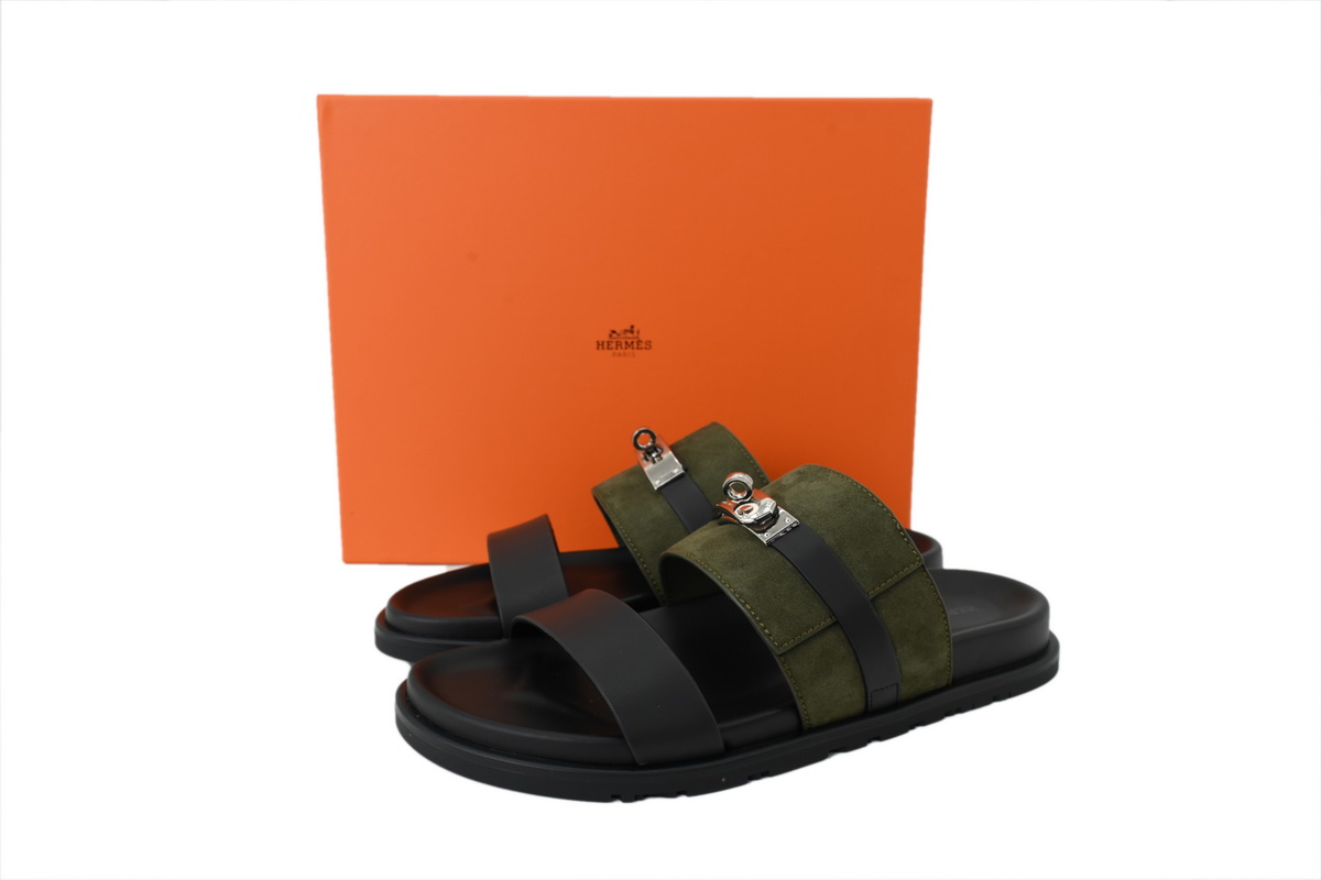 Hermes Jackson Sandal Black-Green