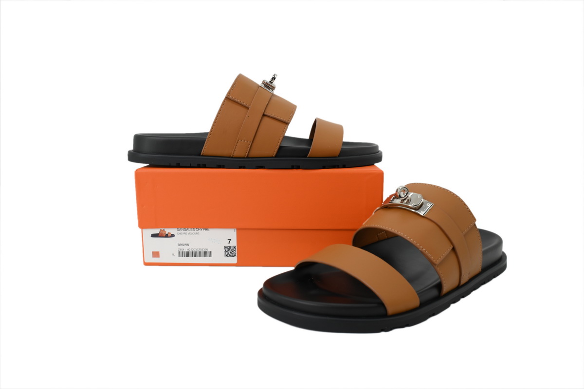 Hermes Jackson Sandal Brown