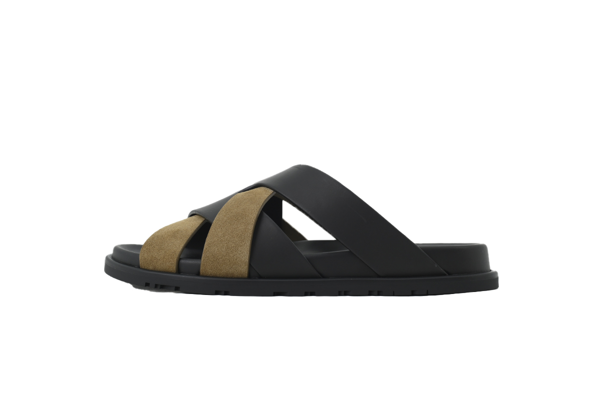 Hermes Kazimir Sandal Black Brown