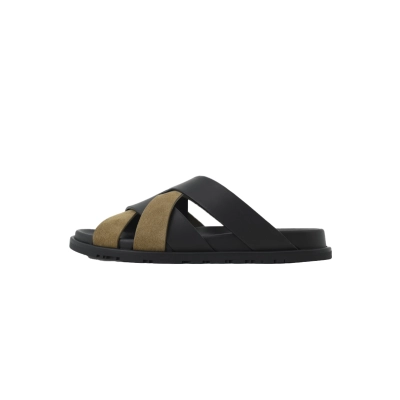 Hermes Kazimir Sandal Black Brown 01