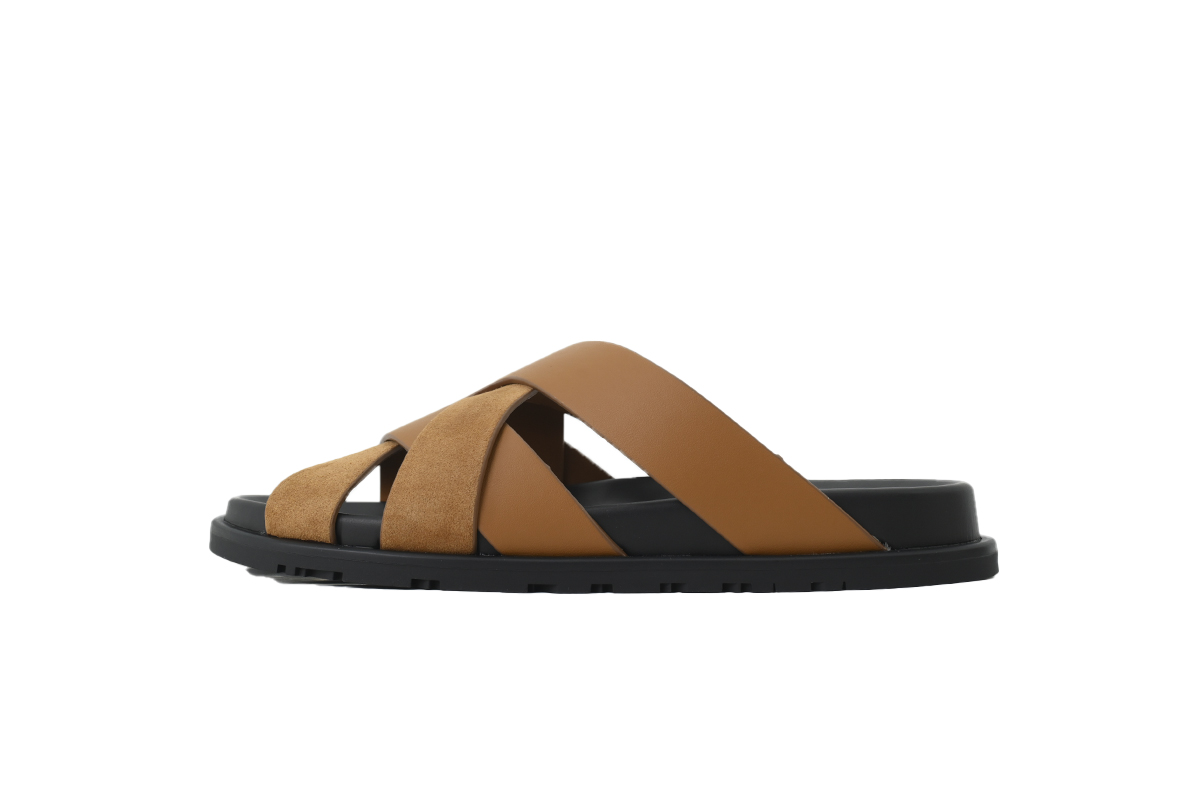 Hermes Kazimir Sandal Brown