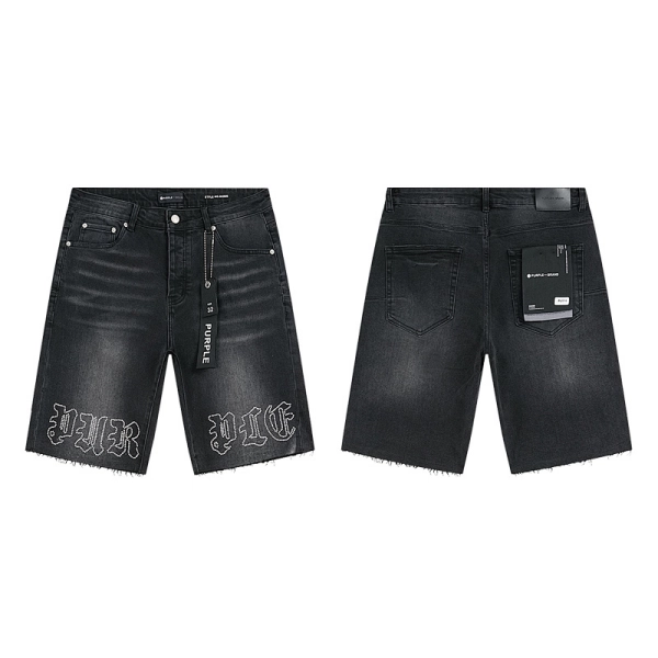 Hellstar Classic Basic Summer Short-Sleeve T-Shir 6797# + Purple Brand Denim Shorts PU516#
