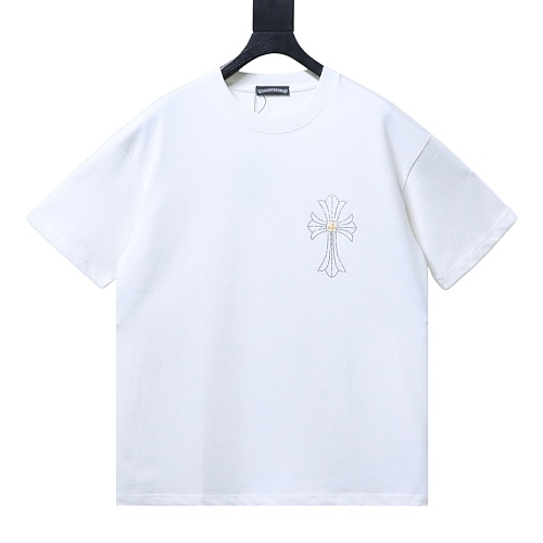 Chrome Hearts 26SS Cross Rhinestone Short-Sleeve T-Shirt