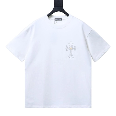 Chrome Hearts 26SS Cross Rhinestone Short-Sleeve T-Shirt 01