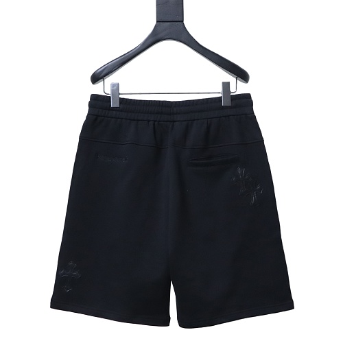 Chrome Hearts Leather Cross Embroidered Shorts
