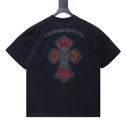 Chrome Hearts Rhinestone cross T-shirt