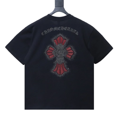 Chrome Hearts Rhinestone cross T-shirt 02