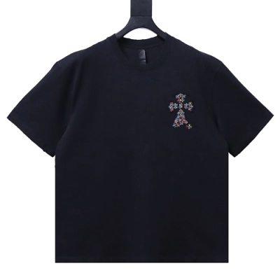Chrome Hearts 25ss Colorful Cross Appliqué Embroidery T-Shirt 01