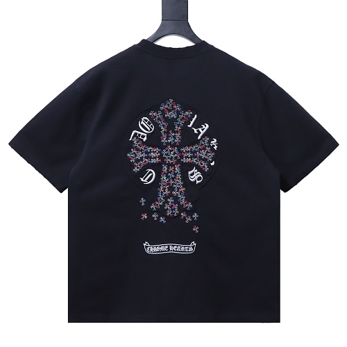 Chrome Hearts 25ss Colorful Cross Appliqué Embroidery T-Shirt