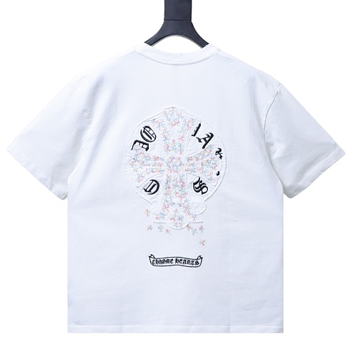 Chrome Hearts 25ss Colorful Cross Appliqué Embroidery T-Shirt