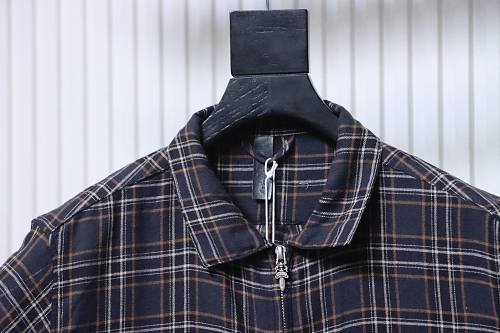 Chrome Hearts Checkered Sword Zip-Up Shirt