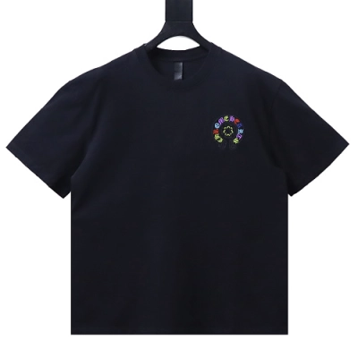 Chrome Hearts Colorful Horseshoe Appliqué Embroidered Short-Sleeve T-Shirt 01