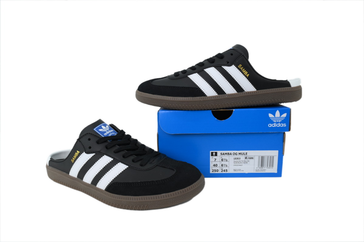 adidas Samba Mules 'Black White' LB3815