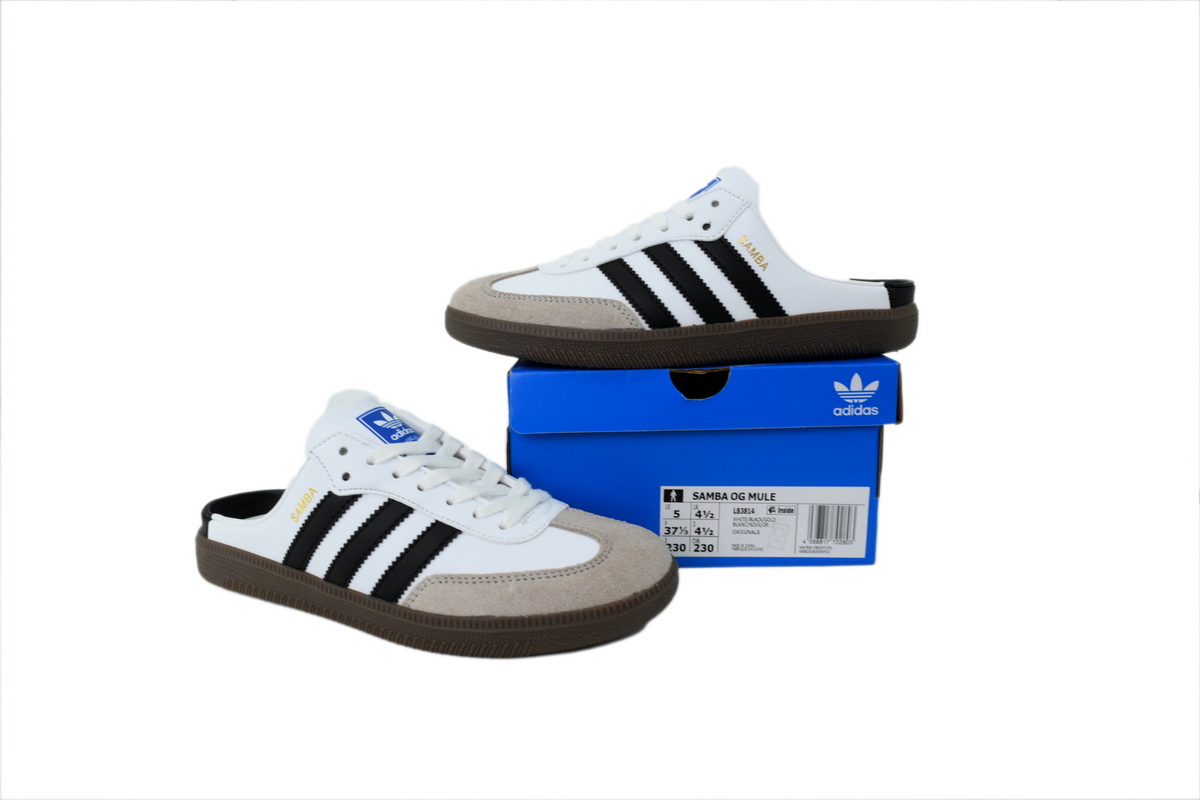 adidas Samba Mules 'White Black' LB3814