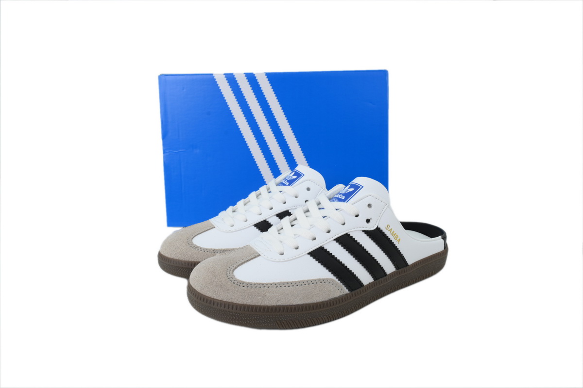 adidas Samba Mules 'White Black' LB3814