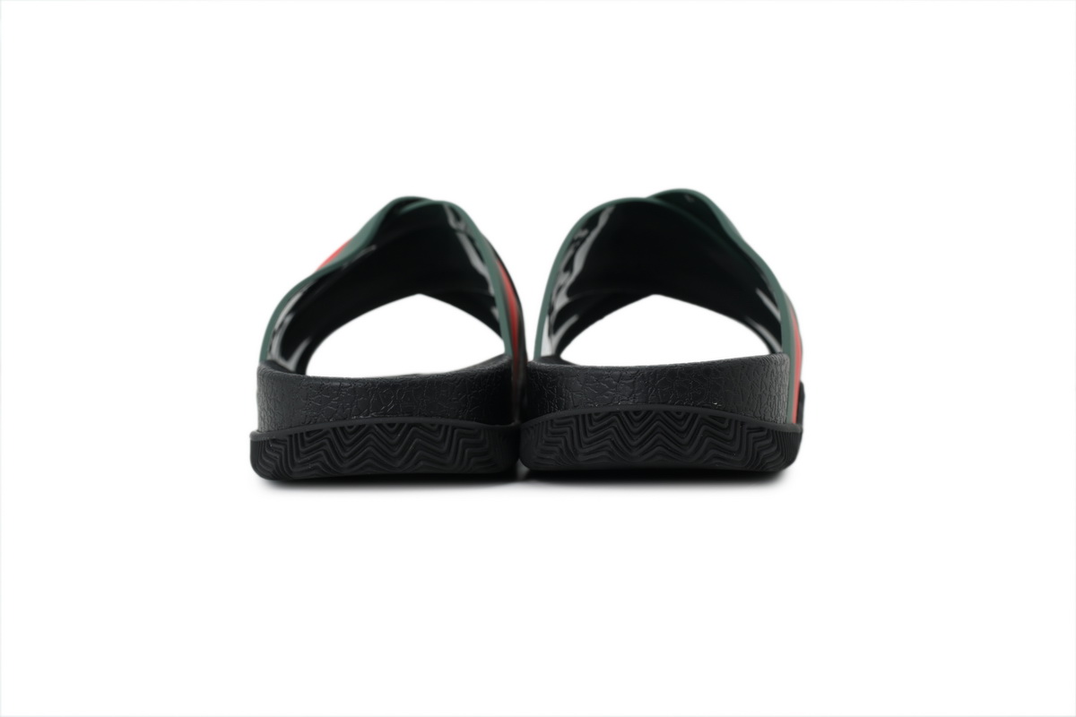 GUCCI Rubber Slide Sandal Red and Green