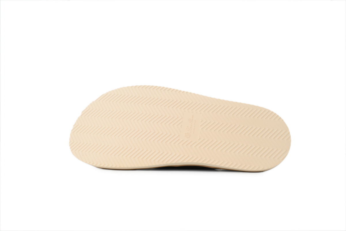 HERMES Loro Piana Cross Suede Sandal Khaki