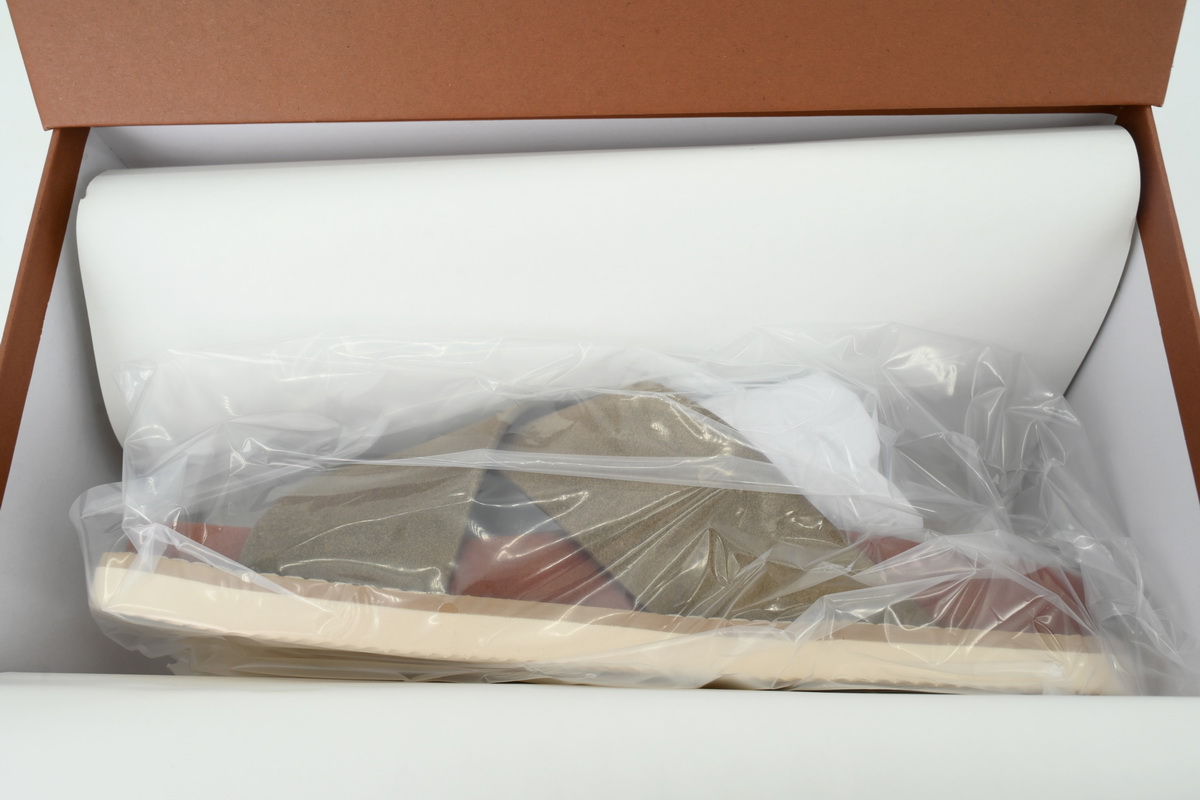 HERMES Loro Piana Cross Suede Sandal Khaki