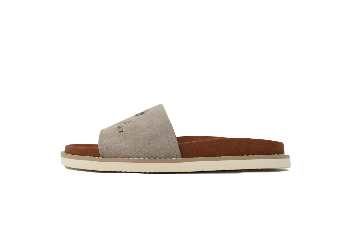 HERMES Loro Piana Suede Sandal Beige