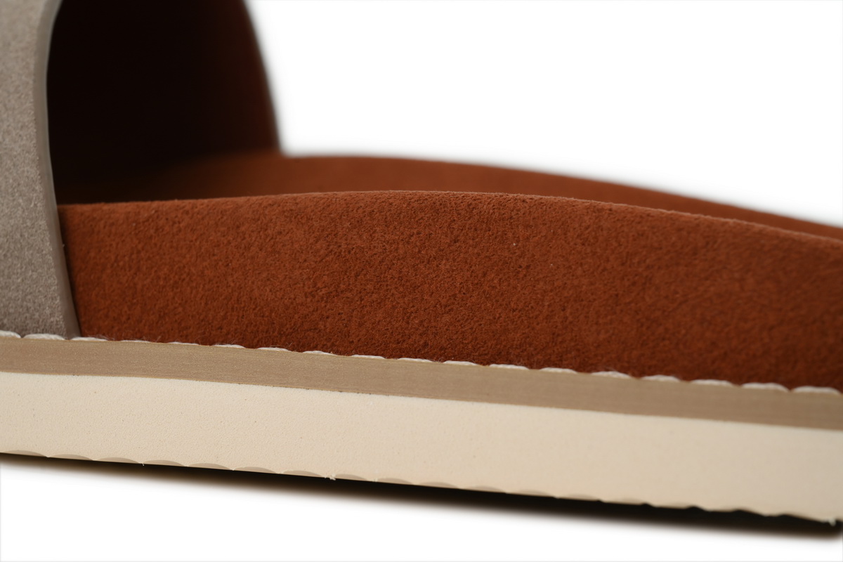 HERMES Loro Piana Suede Sandal Beige