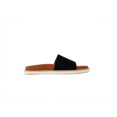 HERMES Loro Piana Suede Sandal Black 02