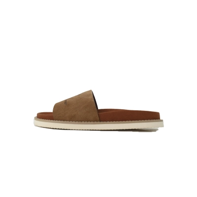 HERMES Loro Piana Suede Sandal Brown 01