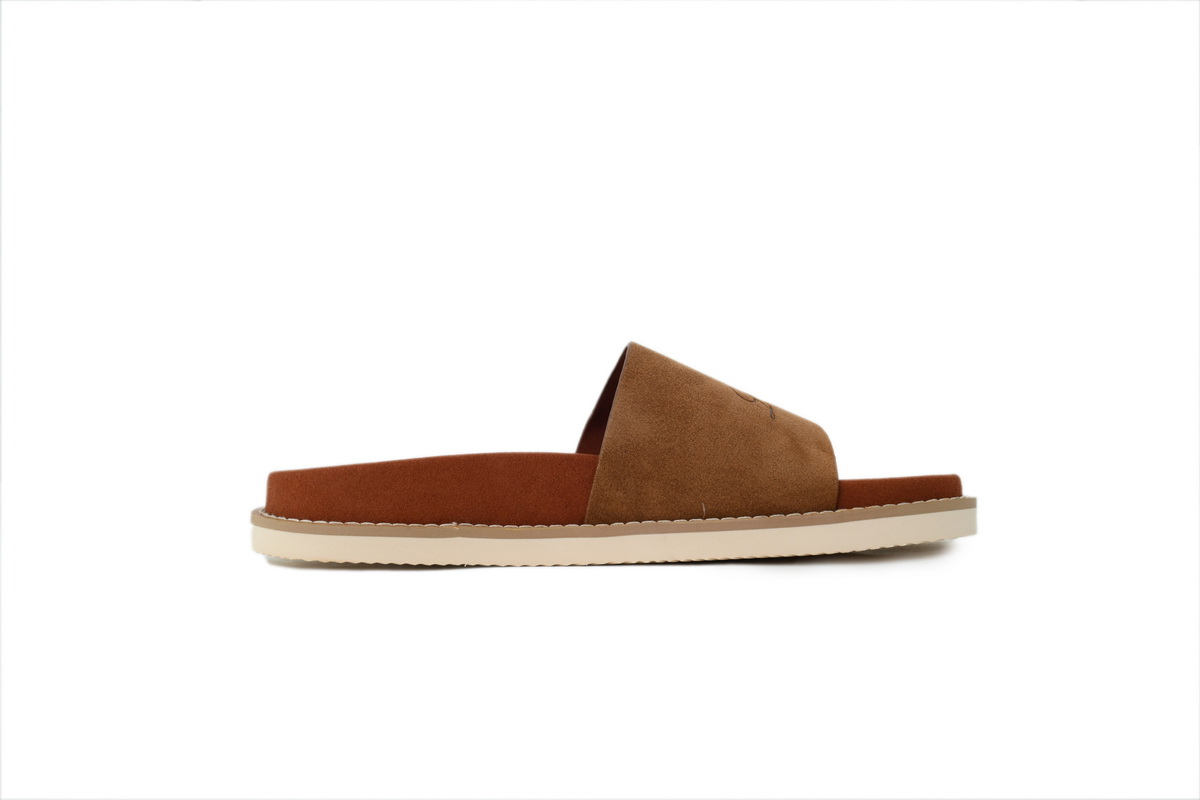 HERMES Loro Piana Suede Sandal Brown