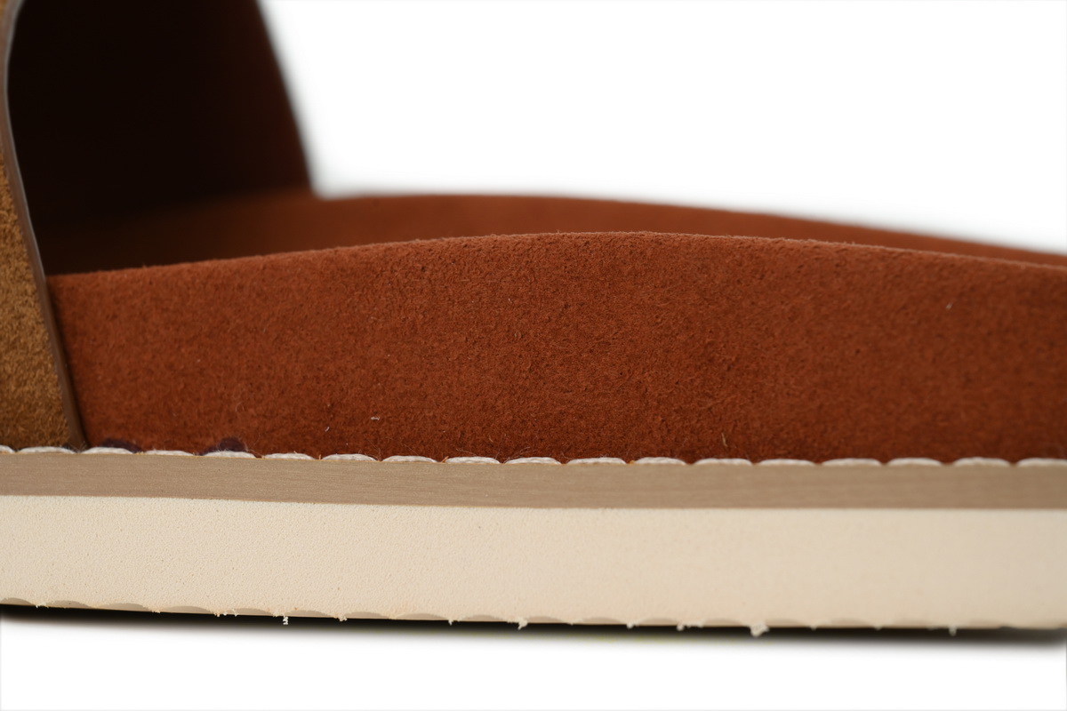 HERMES Loro Piana Suede Sandal Brown