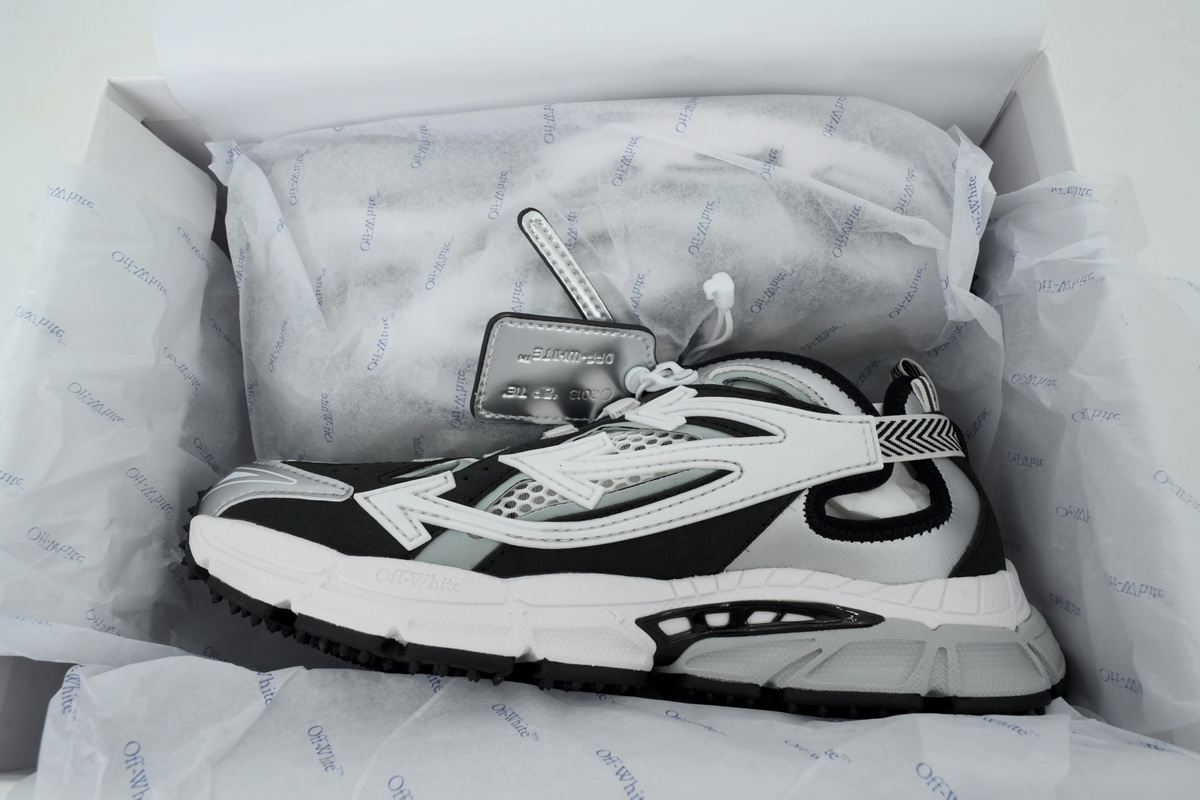 Off White Be Right Back Sneakers Silver Black OMIA29SS 26FAB00 17210