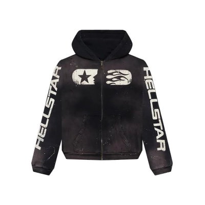 Hellstar Studios Zip Hoodie Black 01
