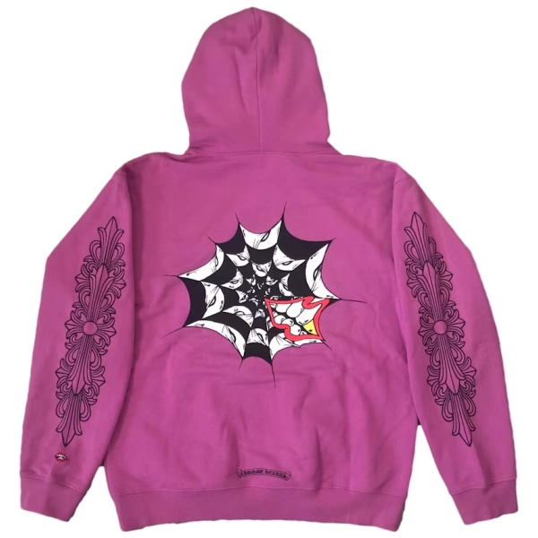 Chrome Hearts Matty Boy Spider Web Hoodie+ Amiri Distressed Patch Jeans