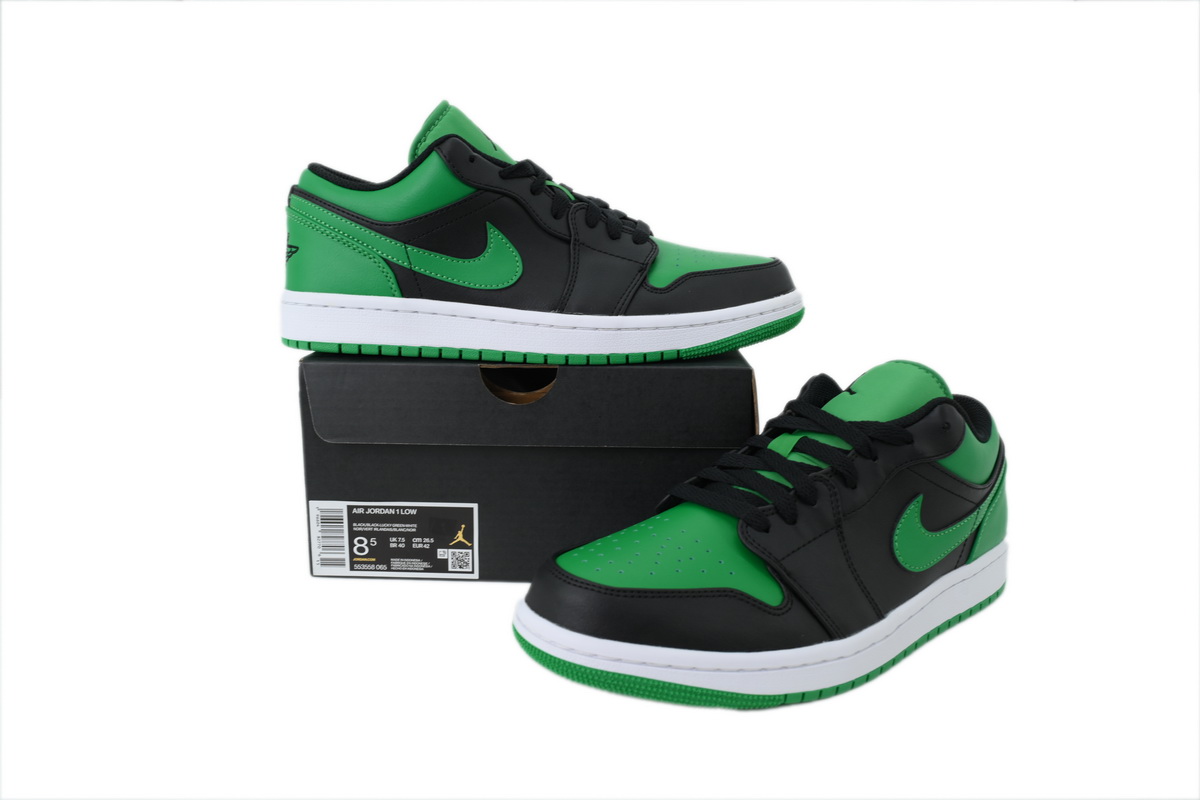 LJR Batch Air Jordan 1 Low 'Black Lucky Green 553558-065