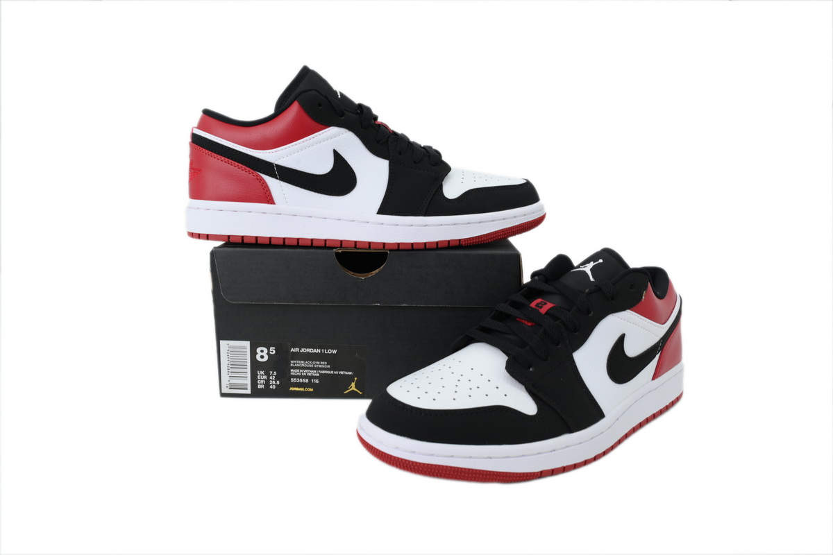 LJR Batch Air Jordan 1 Low 'Black Toe' 553558-116