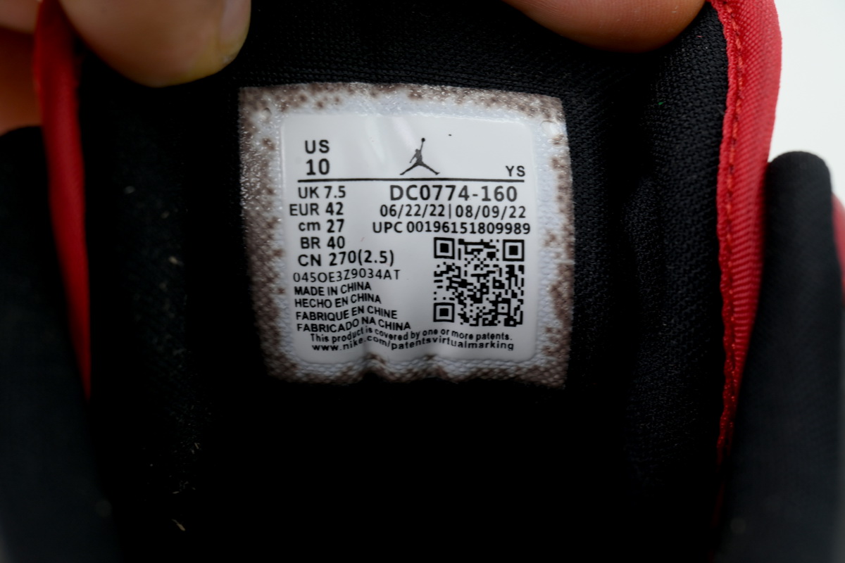 LJR Batch Air Jordan 1 Low 'White Gym Red' DC0774-160