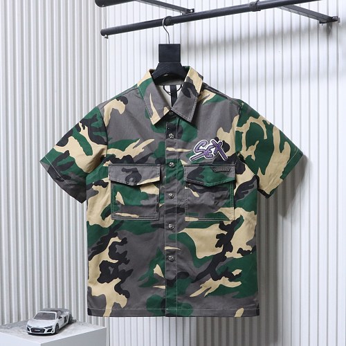 Chrome Hearts Camouflage Set Denim Short-Sleeve T-Shirt Green