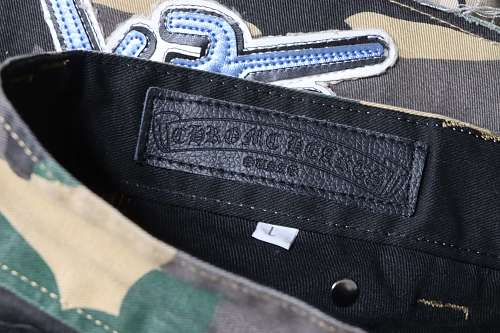 Chrome Hearts Camouflage Denim Shorts Green