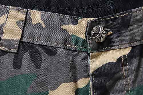 Chrome Hearts Camouflage Denim Shorts Green