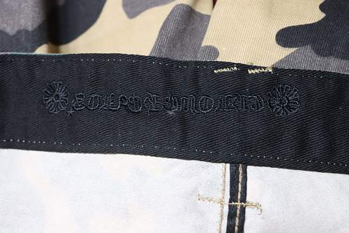 Chrome Hearts Camouflage Denim Shorts Green