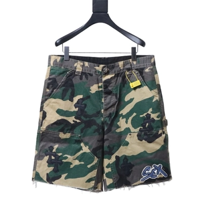 Chrome Hearts Camouflage Denim Shorts Green 01