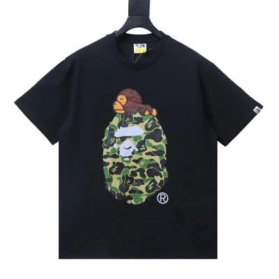 BAPE 26ss Camouflage Monkey Head Logo OT T-shirt 01