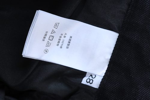 Chrome Hearts Leather Jeans with Sanskrit Cross Back Patches Blue